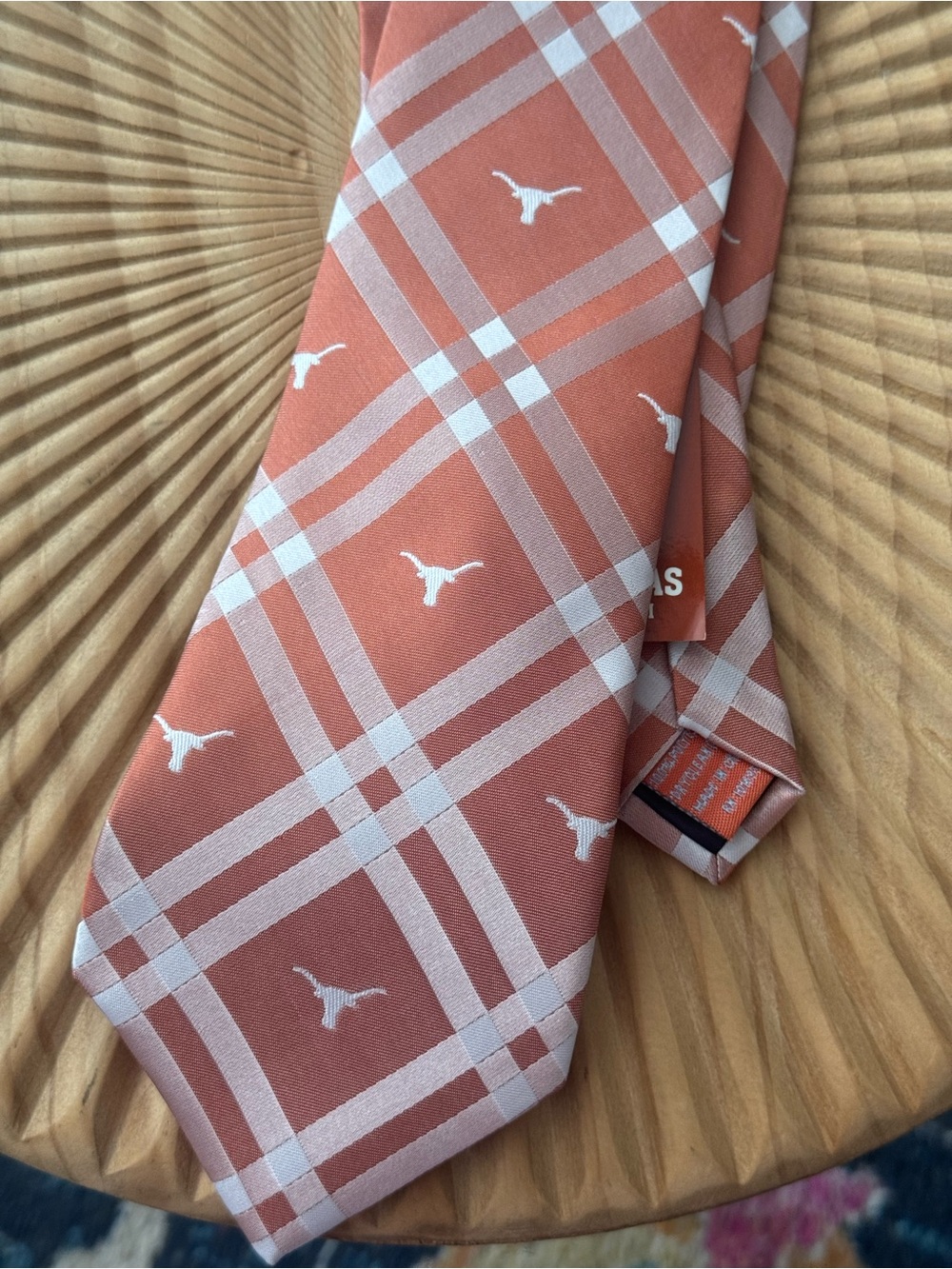 Texas Longhorns Woven Polyester Necktie NWT Orange